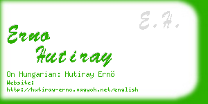 erno hutiray business card