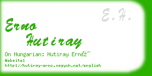 erno hutiray business card